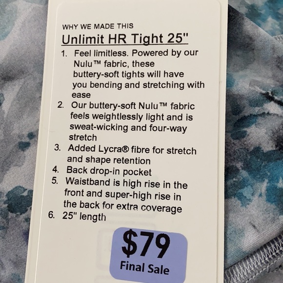 Lululemon Unlimit HR Tight 25” - Picture 4 of 6